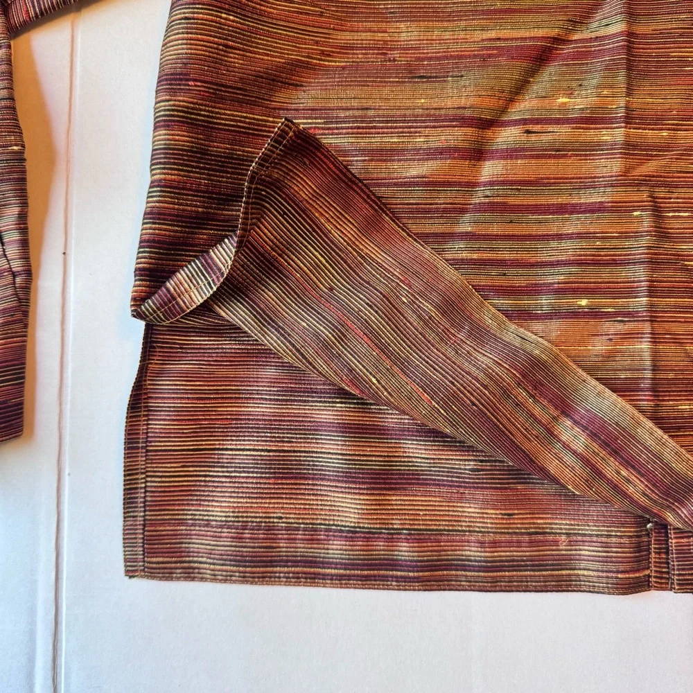 CHICO'S 100% Silk Button-Front
Shirt Brown Sleeve Size 4‎ - Picture 12 of 14